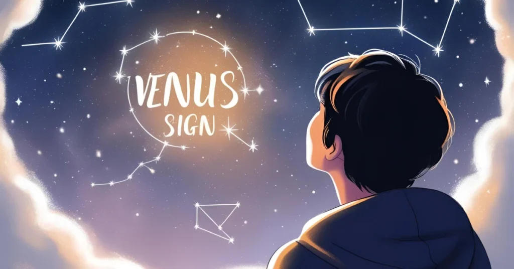 A Boy Thinking about "What is My Venus Sign"?