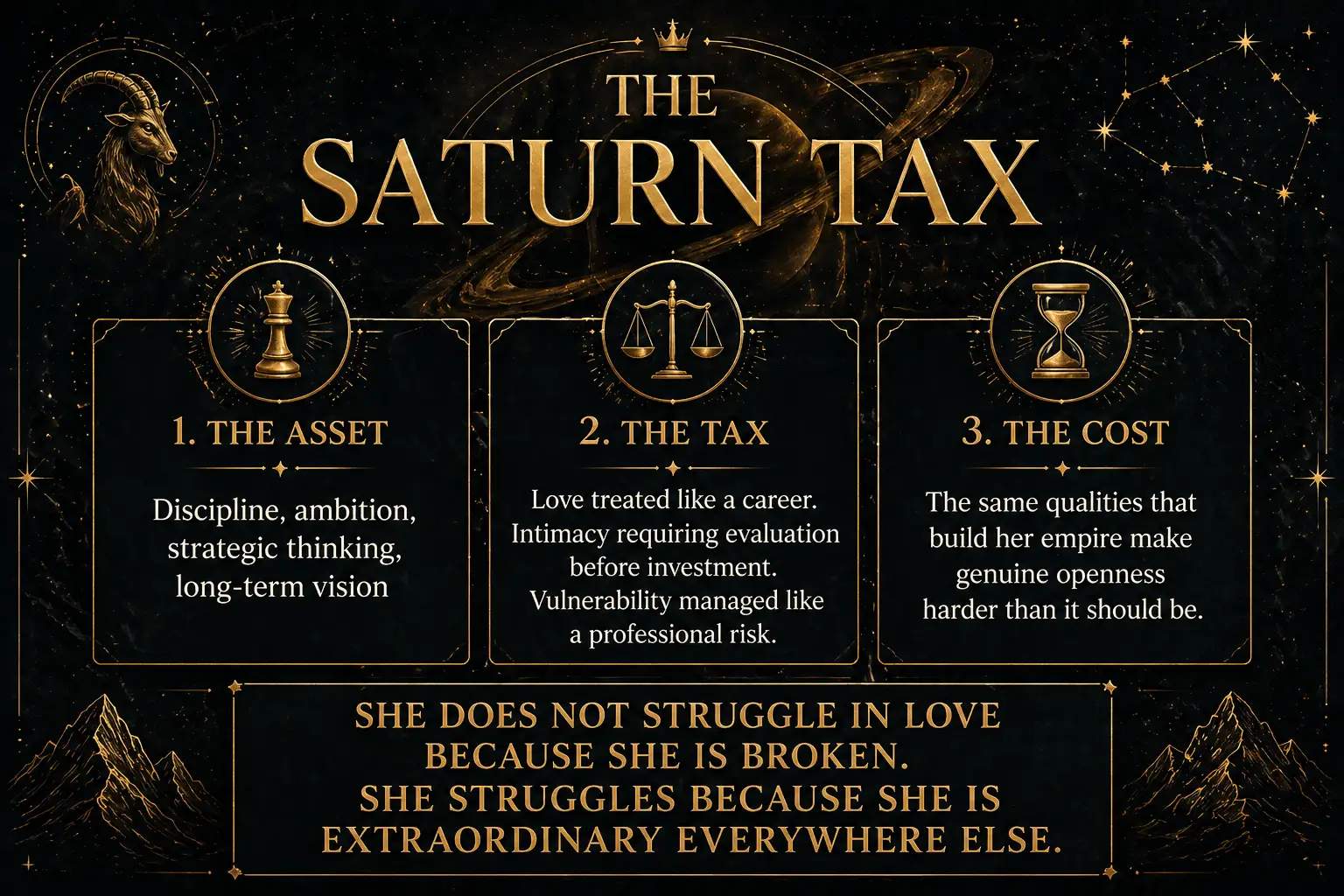 The Saturn Tax Why Love Costs Capricorn Woman More